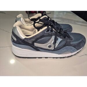 Saucony Shadow 6000 Blue Silver Suede Mesh Sneakers S70441-6 Unisex Mens 9.5